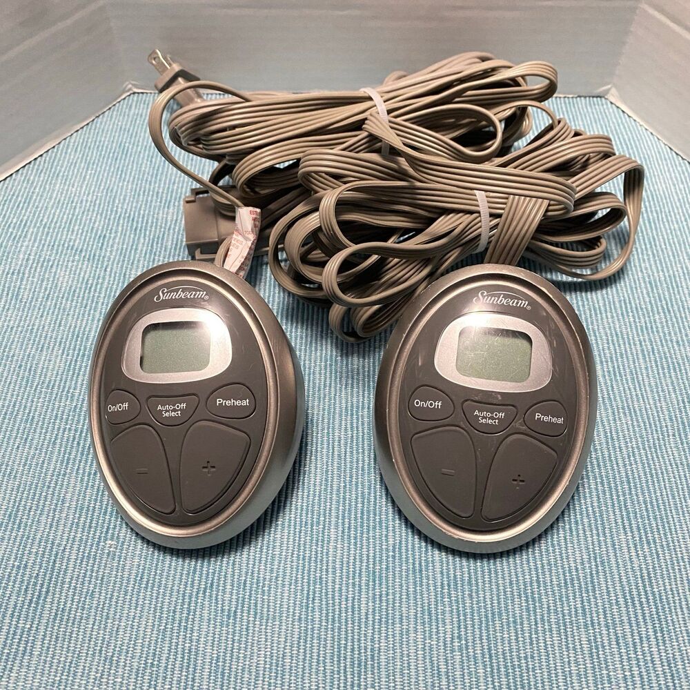 Sunbeam P85KQA Dual Control Electric Heated Blanket Controllers 4 Prong